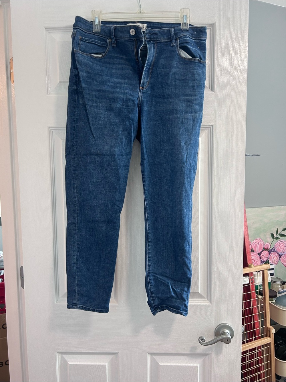 Abercrombie & Fitch Women's Dark Blue Skinny Jeans